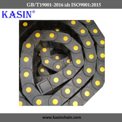 Corrente de reboque de plástico tipo ponte totalmente fechada 35*50 mm para proteção de cabos